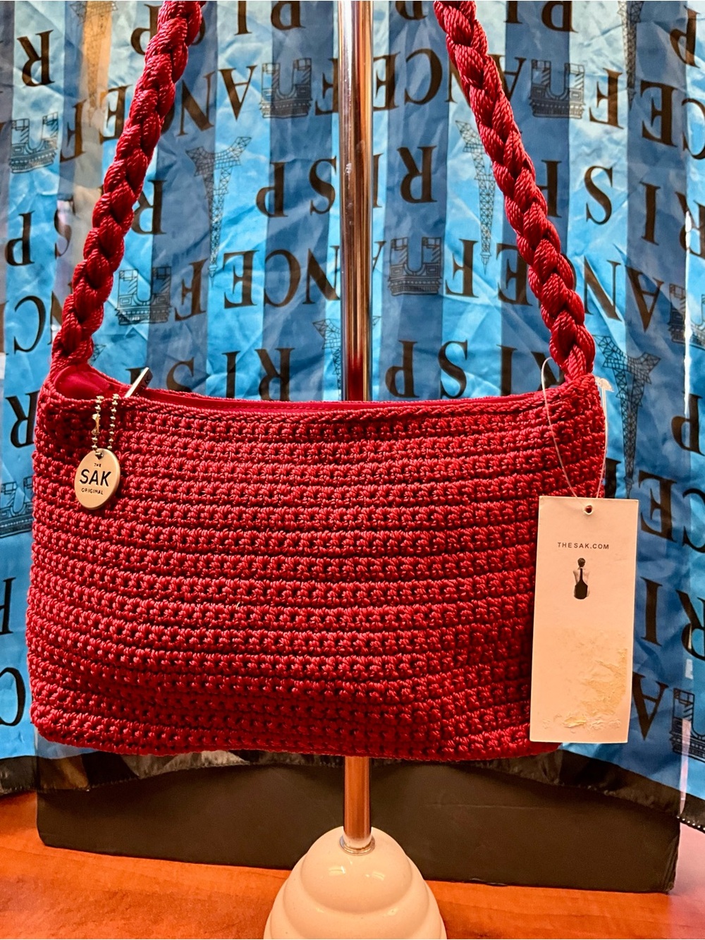 The Sak Red Braided Shoulder Bag - Picture 2 of 9